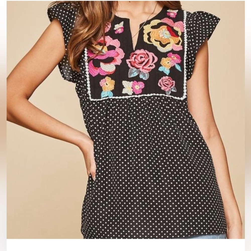 Embroidered top